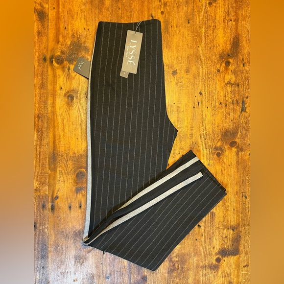 NWT- Lysse Ponte Pin Stripe High Waist Pants Wrinkle Resistant Waist Shaping - Picture 2 of 16